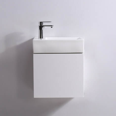 Rectangular izquierdo Lavado de mano - Cerámica - 46x26 cm - Estudio