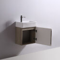 Mobile lavamani - Rovere bianco e grigio - Scandinavo - 45x24 cm - Studio