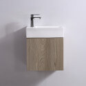 Mobile lavamani - Rovere bianco e grigio - Scandinavo - 45x24 cm - Studio