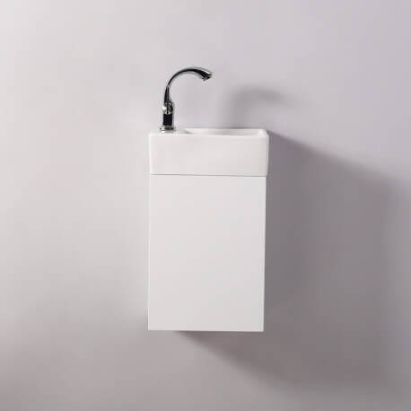 Meuble Lave main - Blanc - City - 30x18 cm - Essento