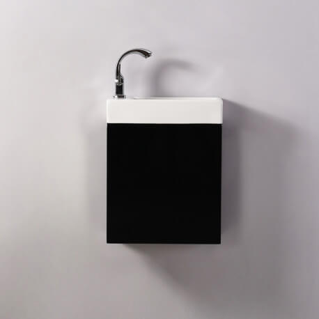 Hand wash cabinet - Black - Dark - 38x14 cm - Minimalist
