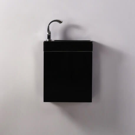 Armario de lavado de mano - Negro - Oscuro - 38x14 cm - Minimalista