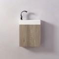Mobile lavamani - Rovere grigio - Scandinavo - 38x14 cm - Minimalista |Via del bagno