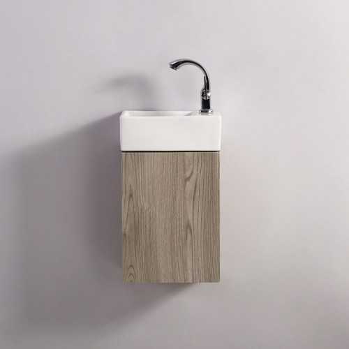 Hand wash cabinet - White and Oak Grey - Scandinavian - 30x18 cm - Essento