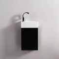 Handwaschbeckenschrank - Schwarz - Dunkel - 30x18 cm - Essento