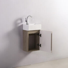 Hand wash cabinet - White and Oak Grey - Scandinavian - 30x18 cm - Essento 2