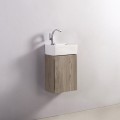 Armario de lavado de mano - Gris blanco y roble - Escandinavo - 30x18 cm - Essento