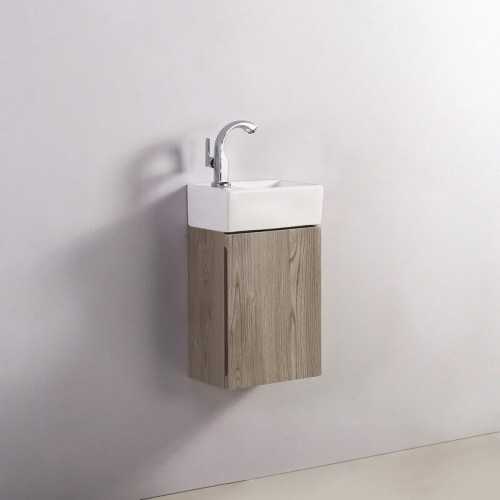 Hand wash cabinet - White and Oak Grey - Scandinavian - 30x18 cm - Essento