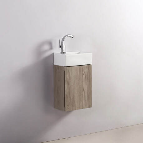 Hand wash cabinet - White and Oak Grey - Scandinavian - 30x18 cm - Essento