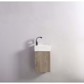 Armario de lavado de mano - Gris blanco y roble - Escandinavo - 30x18 cm - Essento