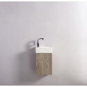 Hand wash cabinet - White and Oak Grey - Scandinavian - 30x18 cm - Essento
