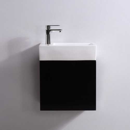 Handwaschbeckenschrank - Schwarz - Dunkel - 45x24 cm - Studio