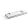 Lavabo suspendu - Solid surface Blanc Mat - 120x50 cm - Feel
