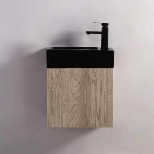 Hand wash cabinet - White and Oak Grey - Scandinavian - 45x24 cm - Studio