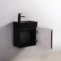 Lavado a mano Rectangular Straight - Cerámica Negra - 45x25 cm - Estudio