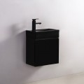 Hand wash Rectangular Straight - Black Ceramic - 45x25 cm - Studio