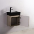 Meuble Lave main - Blanc et Chêne Gris - Scandinave - 45x24 cm - Studio