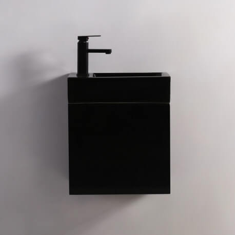 Armario de lavado de mano - Negro - Oscuro - 45x24 cm - Estudio