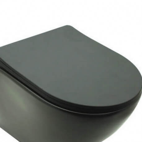 Armadio per WC Design Nero sospeso Mat tipo duroplastic - Vasca da bagno