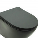 Abattant pour WC Design Suspendu Noir Mat type duroplastic - Cort |Rue du Bain