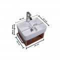 Set Small Bathroom Furniture - Oak Fil Blanchi - 48x37 cm - Evoc