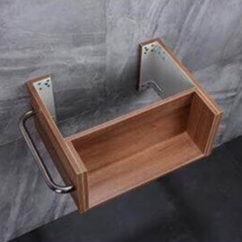 Mobilia da bagno piccola - Legno - 48x37 cm - Evoc 2