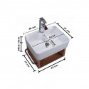 Ensemble Petit Meuble de Salle de Bain - Bois - 48x37 cm - Evoc | Rue du Bain