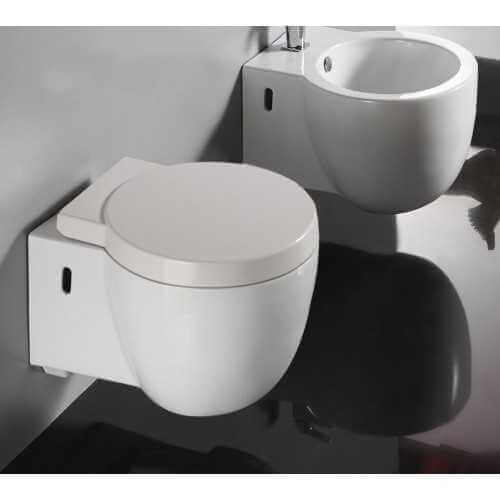 White slaughterer for toilet Suspended Charm