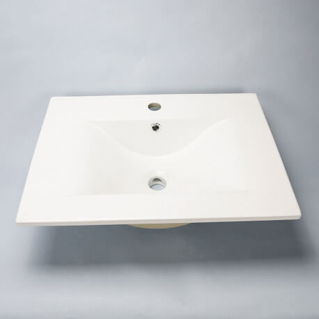 Blanco cerámica integrada en jarrón - 81x47 cm - Ciudad