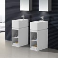 Mobile con lavabo - Solid surface Bianco opaco - 50x30 cm - Terra