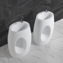 Lavabo Totem ovale Composite Blanc Mat Wake | Rue du Bain