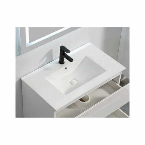 Blanco cerámica integrada en jarrón - 81x47 cm - Ciudad