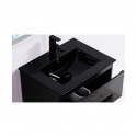 Black ceramic recessed vase - 61x47 cm - Dark