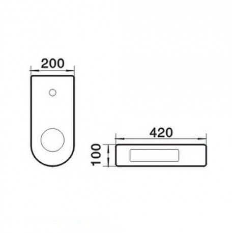 Holder with integrated towel holder - 42x20 cm...