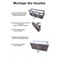 Bathroom cabinet 4 Drawers - White and Oak Grey - Double sink - 120x46 cm - Scandinavia