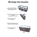 Mueble de baño 4 Dibujos - Gris Blanco y Roble - Fregadero doble - 120x46 cm - Escandinavia