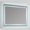 Espejo Rectángulo baño brillante - Iluminación LED - 120x80 cm - No 120