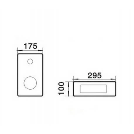Supporto bianco per lavabo freestanding - 17x29 cm