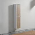 Bathroom column 2 Doors - White and Oak Grey - 160x35x30 cm - Scandinavia