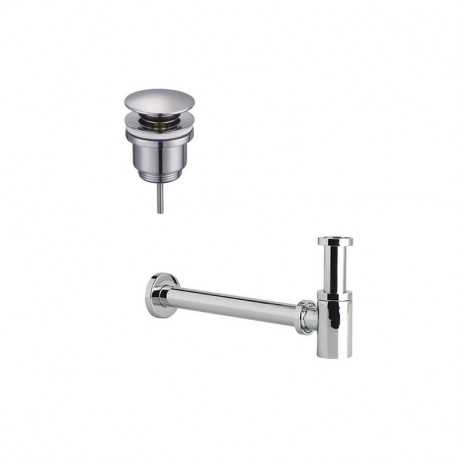 set siphon lavabo totem corto + salto clic clac
