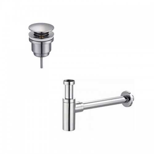 ensemble siphon lavabo totem long + bonde clic clac