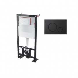 Bati Universal WC titolare BF 101 + piastra di controllo Nero Mat