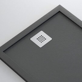 Extra Flat Shower Receiver - Solid Surface Anthracite - Extraligt 2