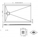 Extra Flat Shower Receiver - Solid Surface Anthracite - Extraligt