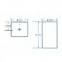 Lavabo square totem with white ceramic towel holder Alto+