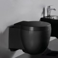 WC sostenido compacto 50x41 cm - negro brillante - Charming Rue du Bain