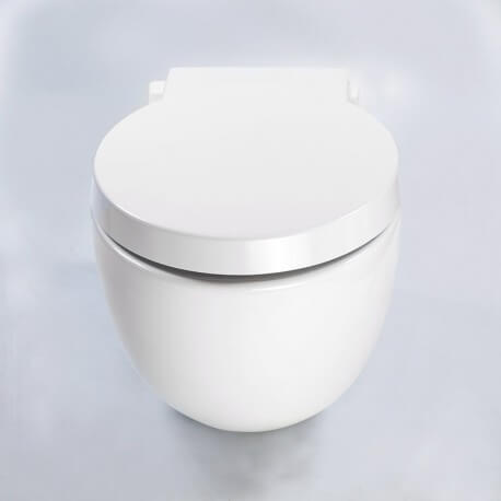 WC Suspendu Compact Blanc avec Abattant Charm | Rue du Bain