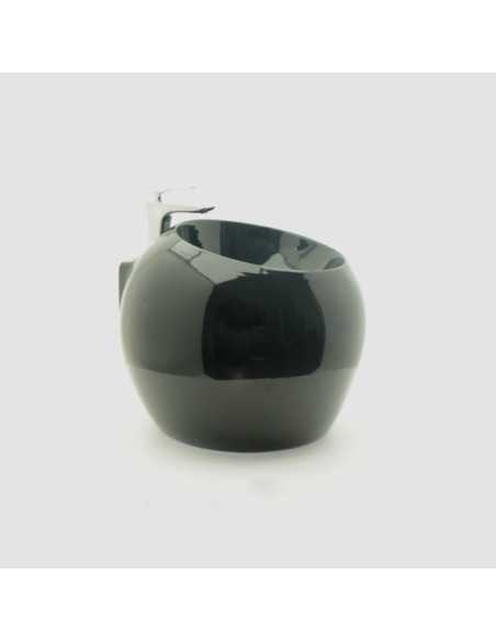 Totem Vasque with High Poser - Black Ceramic - 50 cm - Ove