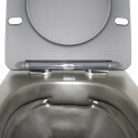 WC sospeso Ovale - con risata - ceramica nera opaco - Senza Sposa - 48x37 cm - Cort