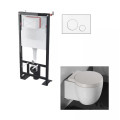 Set WC Suspended Charm bianco - White Circle piastra di rilascio - Universal support building BF 101